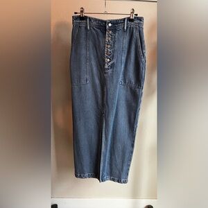 Free People Blue Denim Skirt